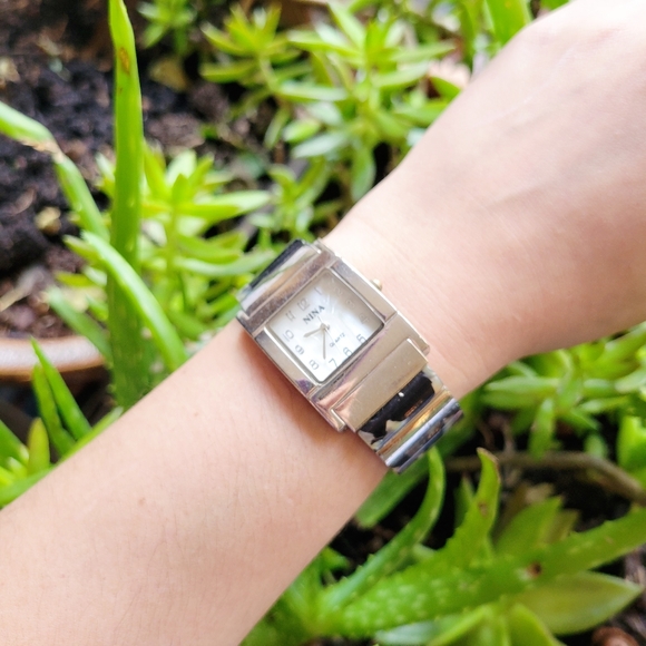 Classic Nina Mother of Pearl Tortoise Shell Cuff Watch - Picture 10 of 12